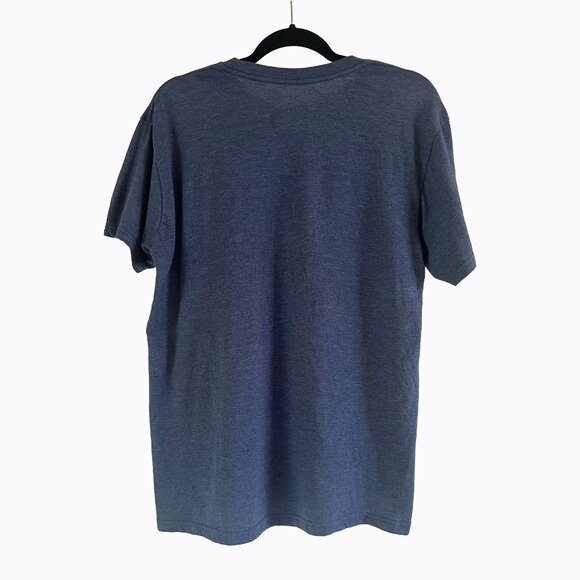 Nirvana Band T-Shirt Sz L Blue Classic Smiley Face Kurt Cobain Rock Band Grunge - Picture 2 of 6